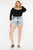 Kancan Full Size Distressed High Waist Denim Shorts