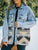 Collared Neck Dropped Shoulder Denim Jacket