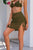 Drawstring Elastic Waist Swim Skirt