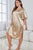 Plus Size Flutter Sleeve V-Neck Side Slit Night Gown