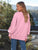 Slit Round Neck Long Sleeve Sweatshirt