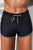 Full Size Contrast Drawstring Waist Swim Shorts