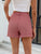 Roll Trim Half Elastic Waist Shorts