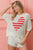 BiBi Striped Heart Contrast Knit Top