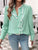 Lace Detail Ruffled Round Neck Long Sleeve Shirt