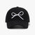 Bow Embroidered Cotton Baseball Cap