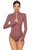 Full Size Ribbed Half Zip Long Sleeve Bodysuit