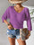 V-Neck Three-Quarter Sleeve Knit Top