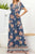 Printed Round Neck Short Sleeve Maxi Dress