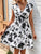 Printed Surplice Cap Sleeve Dress