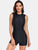 Zip Up Round Neck Sleeveless One-Piece Swimwear