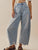 Raw Hem Wide Leg Jeans with Pockets