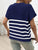 Striped Round Neck Short Sleeve Sweater