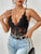 Lace V-Neck Spaghetti Strap Bodysuit