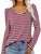 Striped Round Neck Long Sleeve T-Shirt