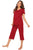 V-Neck Short Sleeve Top and Pants Lounge Set