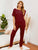 Boat Neck Top and Pants Lounge Set