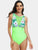 Cutout Printed Round Neck One-Piece Swimwear