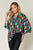 Double Take Full Size Geometric Notched Dolman Sleeve Top