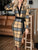 Plus Size Plaid V-Neck Long Sleeve Wrap Dress