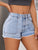 Raw Hem Pocketed Denim Shorts