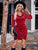 Glitter Ruched Cowl Neck Wrap Dress