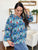 Double Take Full Size Printed Balloon Sleeve Blouse