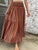 Printed Elastic Waist Maxi Skirt