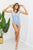 Marina West Swim Full Size Float On Ruffle Faux Wrap One-Piece in Blossom Blue