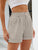 Roll Trim Half Elastic Waist Shorts