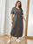 Plus Size Pocketed V-Neck Short Sleeve Lounge Dress