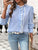 Lace Detail Ruffled Round Neck Long Sleeve Shirt