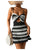 Cutout Striped Spaghetti Strap Cover Up Dress