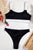 Color Block Scoop Neck Bikini Set