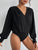 Surplice Ruched Long Sleeve Bodysuit