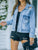 Distressed Fringe Denim Jacket