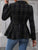 Ruffle Hem Collared Blazer