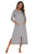 Zip Up Slit Round Neck Night Dress with Pockets