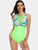 Cutout Printed Round Neck One-Piece Swimwear