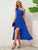 Bow Asymmetrical Neck Sleeveless Dress