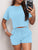 Full Size Round Neck Short Sleeve Top and Shorts Set