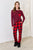 Zenana Full Size Plaid Round Neck Top and Pants Pajama Set