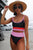 Color Block Spaghetti Strap Two-Piece Swim Set