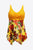 Plus Size Floral Two-Tone Asymmetrical Hem Two-Piece Swimsuit