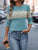 Color Block Round Neck Long Sleeve Top