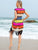 Fringe Color Block Sleeveless Cover Up