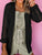 Openwork Open Front Long Sleeve Cardigan