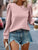 Textured Round Neck Long Sleeve Sweatshirt