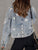 Pearl Trim Button Up Denim Jacket with Pockets