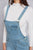 Distressed Washed Denim Overalls with Pockets